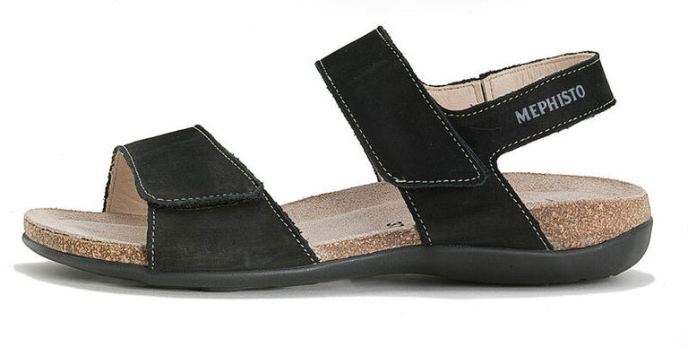 Mephisto Agave Black Bucksoft Anklestrap Comfort Sandal Women's Sizes 35-42 NEW!