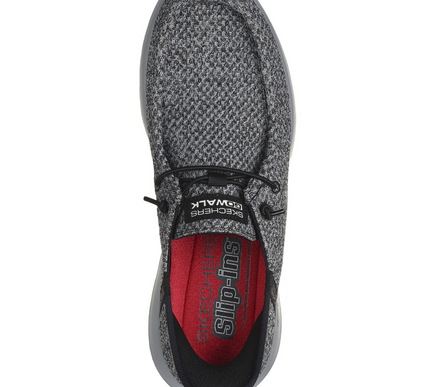 SKECHERS Go Walk Max-Halycon Gray/Black Slip-ins Sneaker Men's sizes 7-12/NEW!!