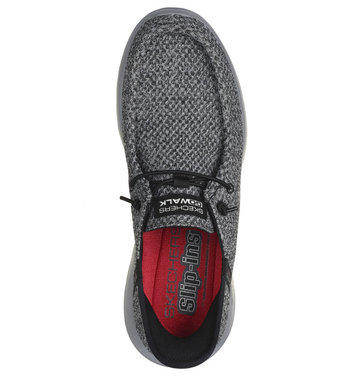 SKECHERS Go Walk Max-Halycon Gray/Black Slip-ins Sneaker Men's sizes 7-12/NEW!!