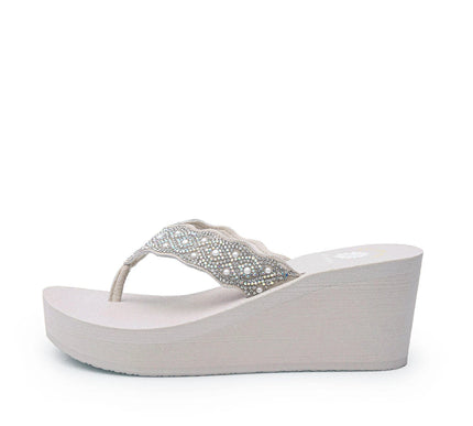 Yellow Box Winny Sand Stone Wedge Toe Post Sandal Women's sizes 6-10/NEW!