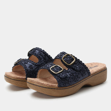 Alegria Oona Fancy Navy Leather Strappy Sandal Women sizes EU 36-41 NEW