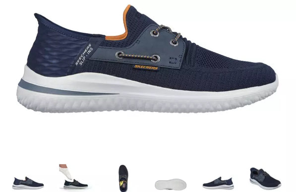 SKECHERS Delson 3.0 Roth Navy Slip-ins Sneaker Shoe Men's sizes 7-14/NEW!!
