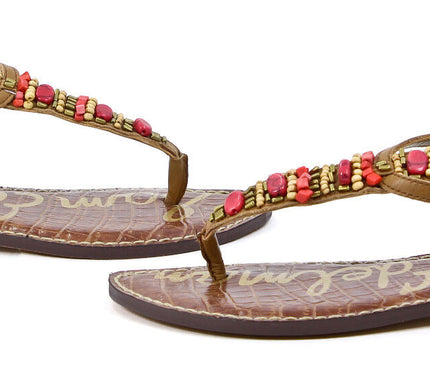 Sam Edelman Gale Saddle Orange Leather Ankle Strap Sandal womens 6-10/ NEW!!!