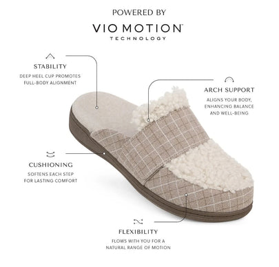 Vionic Gemma Tan Mule Slipper Slip-On Arch Support Women sizes 5 and 9 NEW