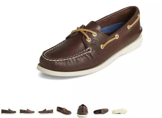 Sperry Top-Sider A/O Authentic Original 2 Eye Brown Boat Shoe Men's sizes 7-16 M