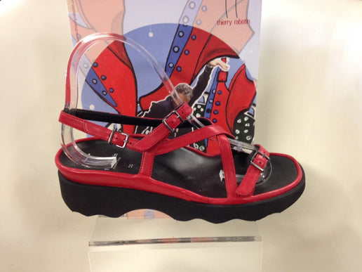 Thierry Rabotin Wave Flame Red Comfort Sandal Women's Sizes 36-42/6-12/NEW!!