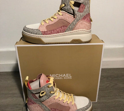 Michael Kors Matson High Top Multi Tech Canvas Sneakers Women's sizes 5-10/NEW!!
