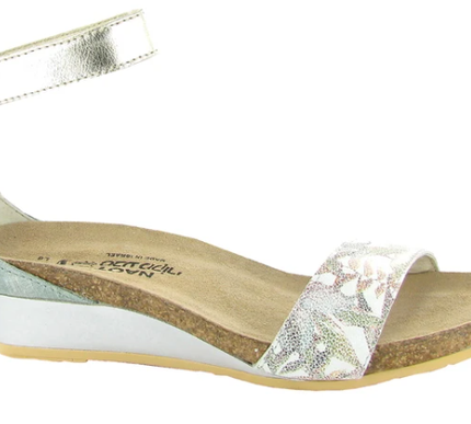Naot Pixie Floral Teal Gold Wedge Sandal Women's sizes 36-42 NEW!!!