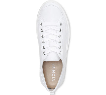 Vionic Winny White Nappa Leather Sneaker Women sizes 5-11/NEW!!