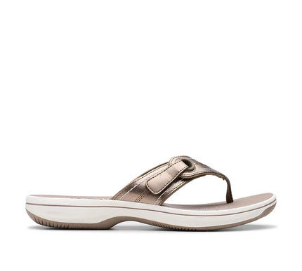 Clarks Breezey Sun Pewter Toe-Post Sandal Women's sizes US 5-12 NEW!!!