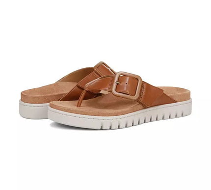 Vionic Uptown Marin Tan Leather Toe Post Sandal Women's sizes 5-11/NEW!!!