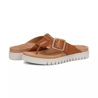 Vionic Uptown Marin Tan Leather Toe Post Sandal Women's sizes 5-11/NEW!!!