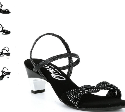 Onex Rhythm Black Low Heel Strappy Sandal Women's US sizes 5-11/NEW!!!