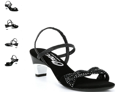 Onex Rhythm Black Low Heel Strappy Sandal Women's US sizes 5-11/NEW!!!