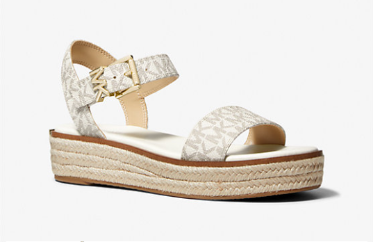 Michael Kors Richie Logo Vanilla Espadrille Sandal Women's sizes 5-11/NEW!!!
