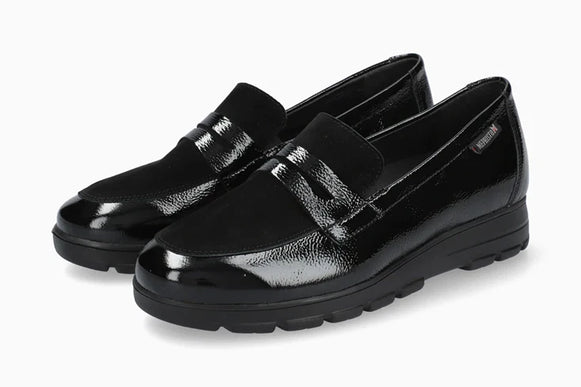 Mephisto Carima Black Vernis 014 Penny Loafer Shoe Womens Sizes 6-11 NEW
