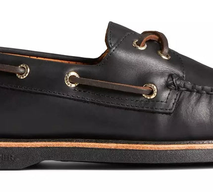 Sperry Gold Cup A/O 2 Eye Burnished Black Boat Shoe Men's sizes 7-14 NEW!! WIDE