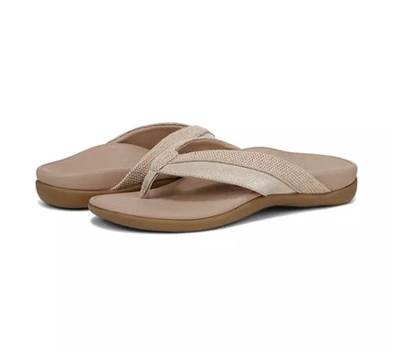 Vionic Shore Natural Gold Canvas Leather Sandal Women's sizes 5-11/NEW!!!