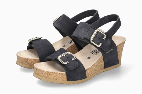 Mephisto Lissandra Deep Blue Wedge Comfort Sandal Womens sizes 36-42 NEW