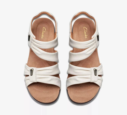 Clarks Kitly Ave White Strappy Sandal Women's sizes US 5-11 NEW