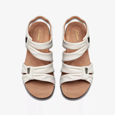 Clarks Kitly Ave White Strappy Sandal Women's sizes US 5-11 NEW