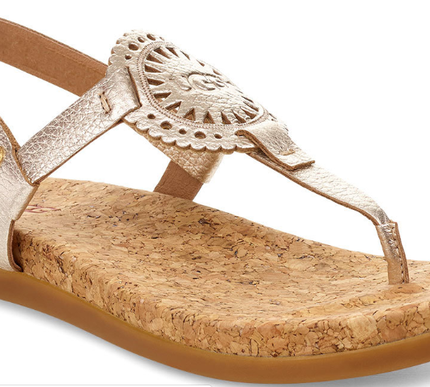 UGG Ayden II Metallic Gold Cork T-Strap Sandal Women's sizes 5-12/NEW!!!
