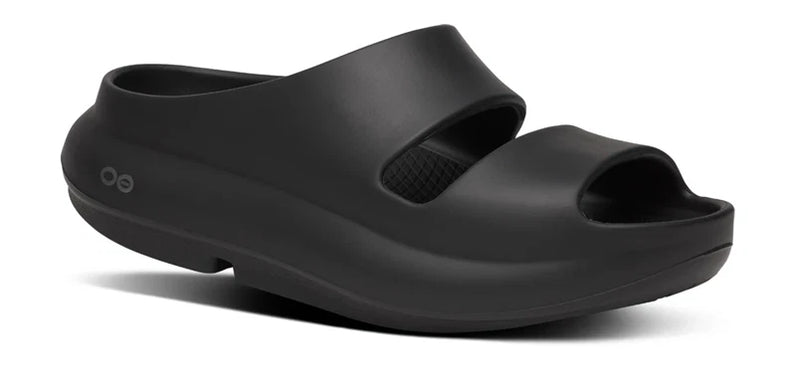OOFOS OOyea Slide Sandal Black Womens Sizes M3/W5-M9/W11 NEW