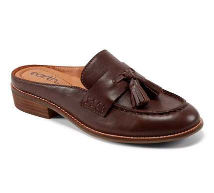 Earth Everett Dark Brown Slip-on Mule Casual Loafers  Womens sizes 6-10 NEW M
