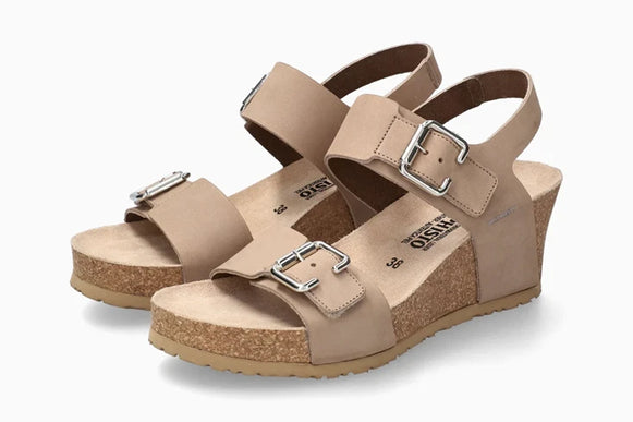 Mephisto Lissandra Light Taupe Wedge Comfort Sandal Womens sizes 36-42 NEW