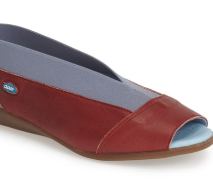 Cloud Caliber Red/Blue Peep Toe Slingback Leather Sandal Womens sizes 36-42/NEW!