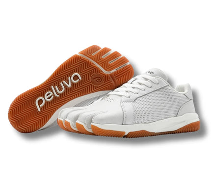 Peluva Court Ad-In White Barefoot Toe Shoes Womens US Sizes 6-11