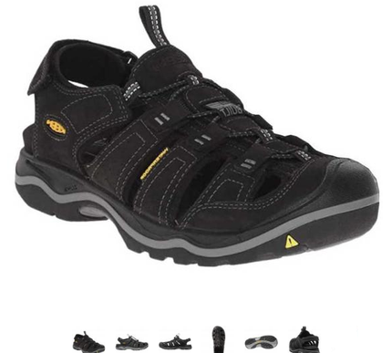 Keen Rialto Black Gargoyle Close Toed Sandal Men's US sizes 7-15/NEW!!!