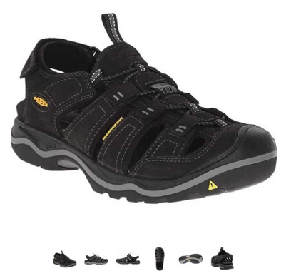Keen Rialto Black Gargoyle Close Toed Sandal Men's US sizes 7-15/NEW!!!