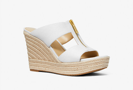 Michael Kors Bradley Wedge Optic White Fabric Women's sizes 5-10/NEW!!!