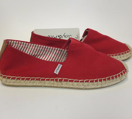 Joy and Mario Red Canvas Espadrille Slip On Flat Women's US sizes 6-11 NEW!!!