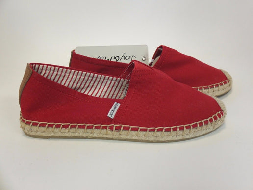 Joy and Mario Red Canvas Espadrille Slip On Flat Women's US sizes 6-11 NEW!!!