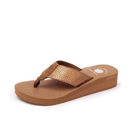 Yellow Box Chellie Bronze Flatform Toe Post Sandal Women's sizes 6-10/NEW!!!