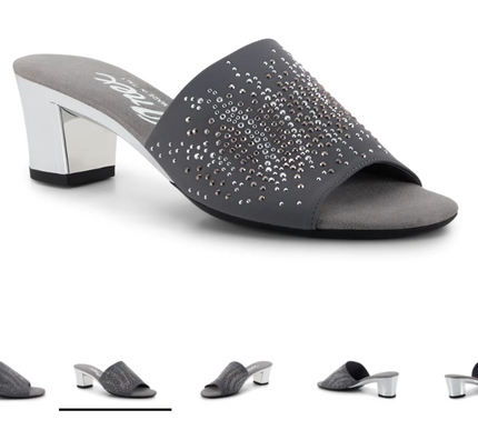 Onex Vegas Pewter  Elastic Slide Wedge Sandal Women's US sizes 5-11/NEW!!!