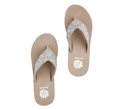 Yellow Box Enola Taupe Wedge Toe Post Sandal Women's sizes 6-10/NEW!