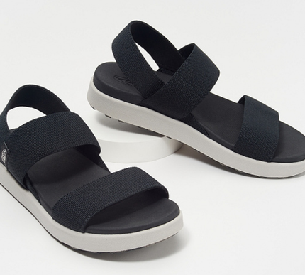 Keen Elle Backstrap Black Strappy Stretch Sandal Women's US sizes 5-11/NEW!!!