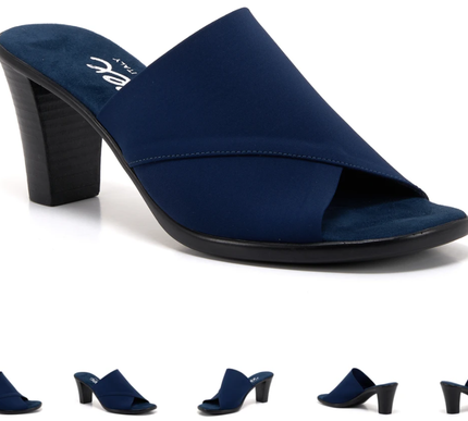 Onex Crista Navy Elastic Slide Wedge Sandal Women's US sizes 5-11/NEW!!!