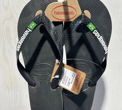 Havaianas Brazil Logo Black/Black Sandal Men EU sizes 39/40-45/46 NEW!!!