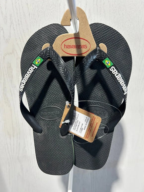 Havaianas Brazil Logo Black/Black Sandal Men EU sizes 39/40-45/46 NEW!!!