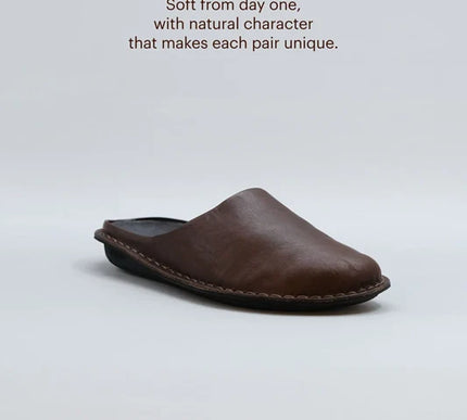 VIBAe Roma Cocoa Brown Slip On Loafer Mule EU Unisex sizes W6/36-M15/48