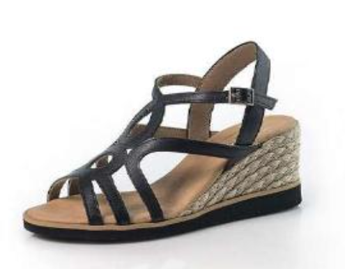 Pinaz Sandal 1503 Negro Softy Wedge Women's EU sizes 36-41/6-11 NEW!!!