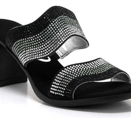 Onex Perla Black Studded Wedge Sandal Women's sizes 6-11/NEW!!!