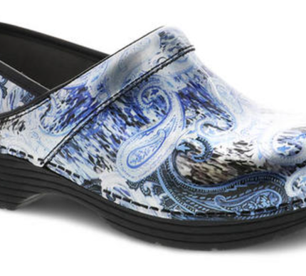 Dansko Professional LT Pro Silver/Blue Paisley Patent Women's EU sizes 35-43/NEW