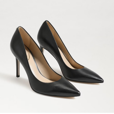 Sam Edelman Hazel Black Leather Pointed Toe Pump Women's sizes 6-11/ NEW!!!