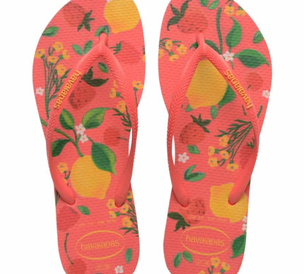 Havaianas Slim Summer Bliss Tropical Coral Flip Flop Women sizes 35-36-41-42