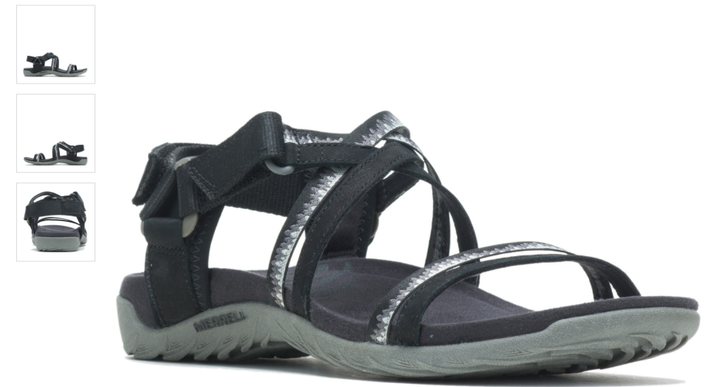 Merrell Terran 3 Cush Lattice Black Strappy Sandal Women's sizes 5-12/NEW!!!